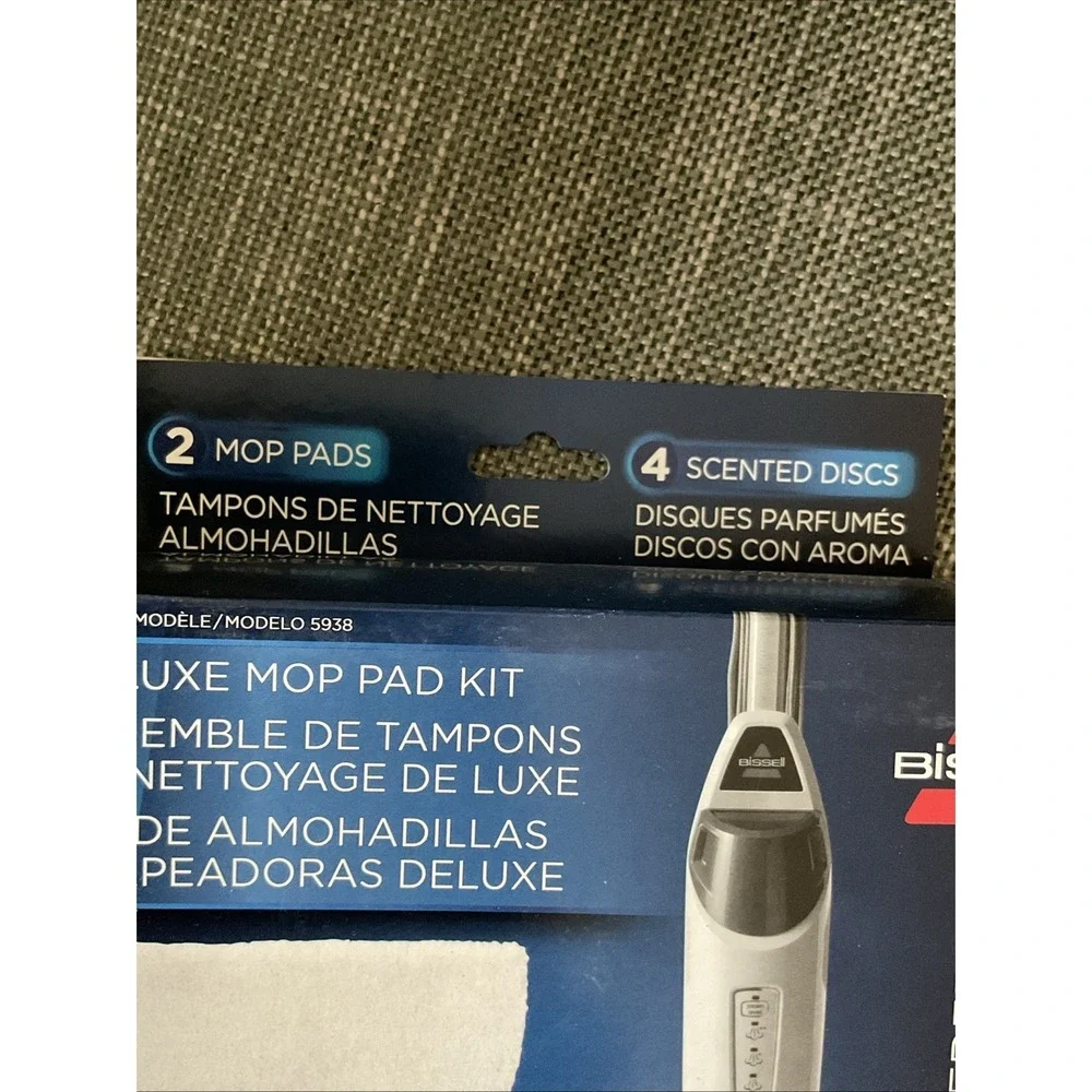 Lot Bissell Power Fresh 5938 Steam Mop Pad Kits - 4 Pads Total & 8 Scented Discs